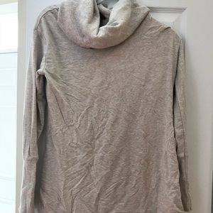 Beige cowl neck long sleeve